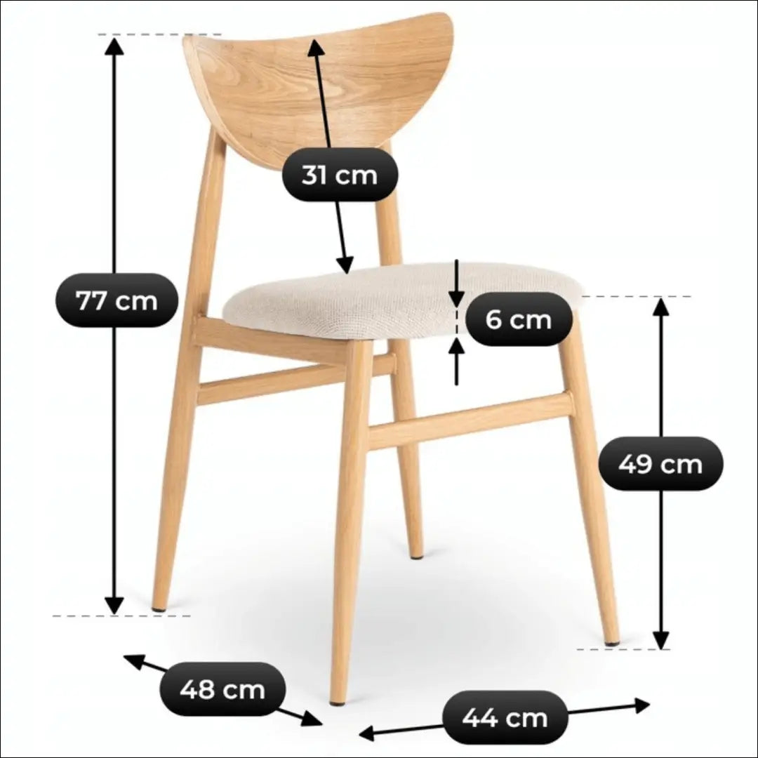 Kėdė su audiniu ąžuolo spalvos / smėlio TE894 - €58 Save 15% 50-100, __label:Pristatymas 5-14 d.d., elite, Krzesła,