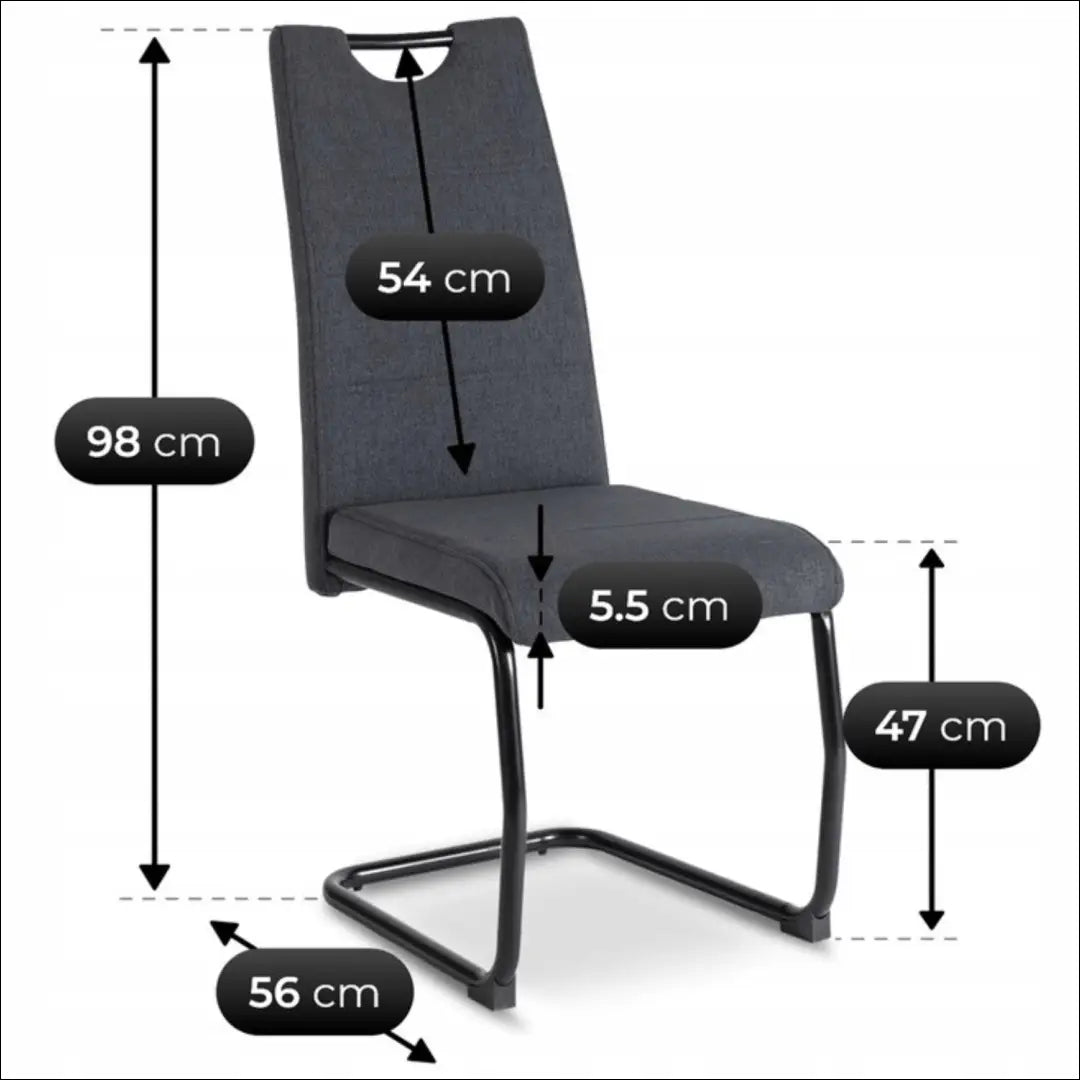 Kėdė su audiniu juodos spalvos / pilkos TE630 - €54 Save 15% 50-100, __label:Pristatymas 5-14 d.d., elite, Krzesła,