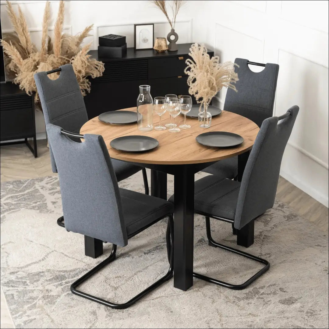 Kėdė su audiniu juodos spalvos / pilkos TE630 - €54 Save 15% 50-100, __label:Pristatymas 5-14 d.d., elite, Krzesła,