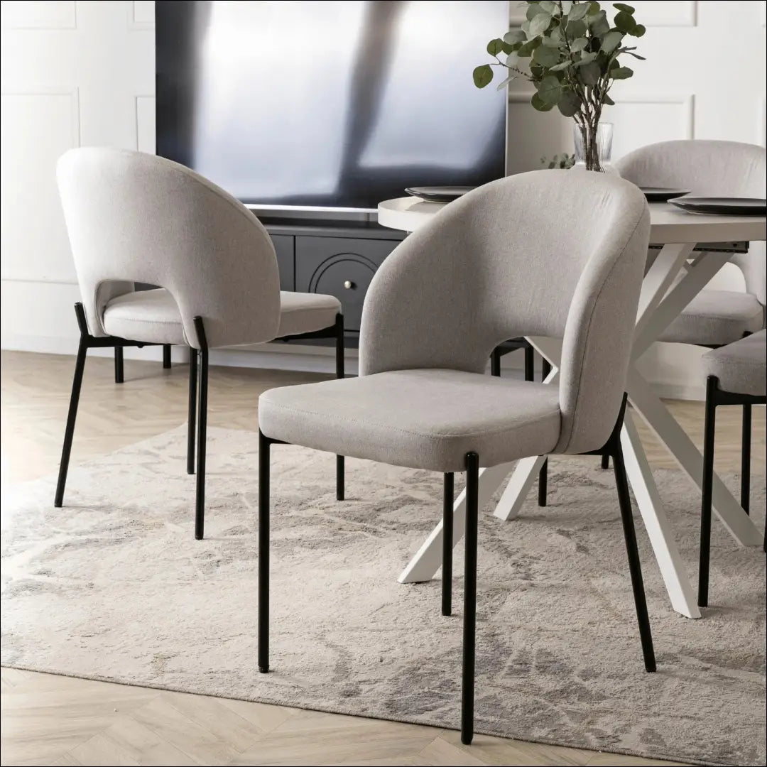 Kėdė su audiniu juodos spalvos / pilkos TE745 - €80 Save 15% 50-100, __label:Pristatymas 5-14 d.d., elite, Krzesła,
