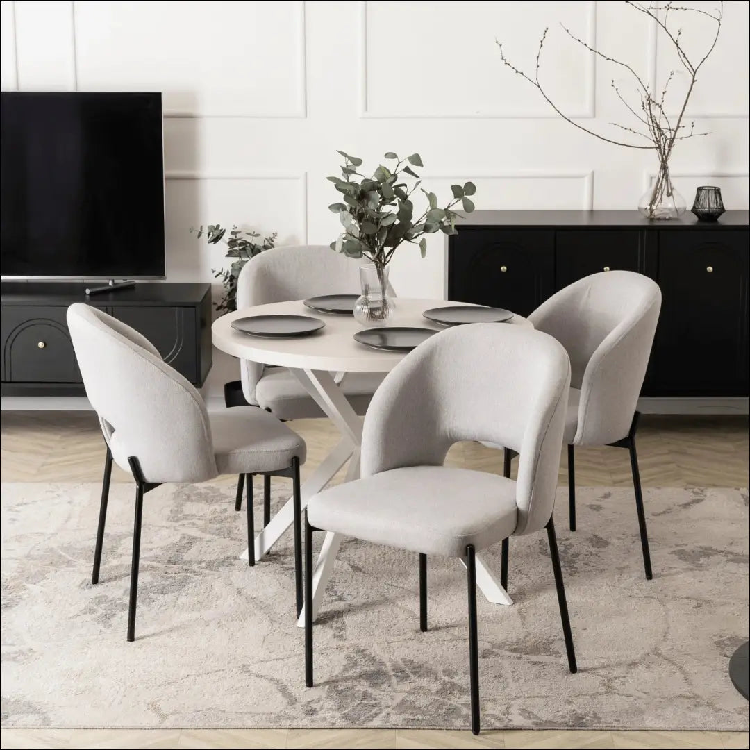 Kėdė su audiniu juodos spalvos / pilkos TE745 - €80 Save 15% 50-100, __label:Pristatymas 5-14 d.d., elite, Krzesła,