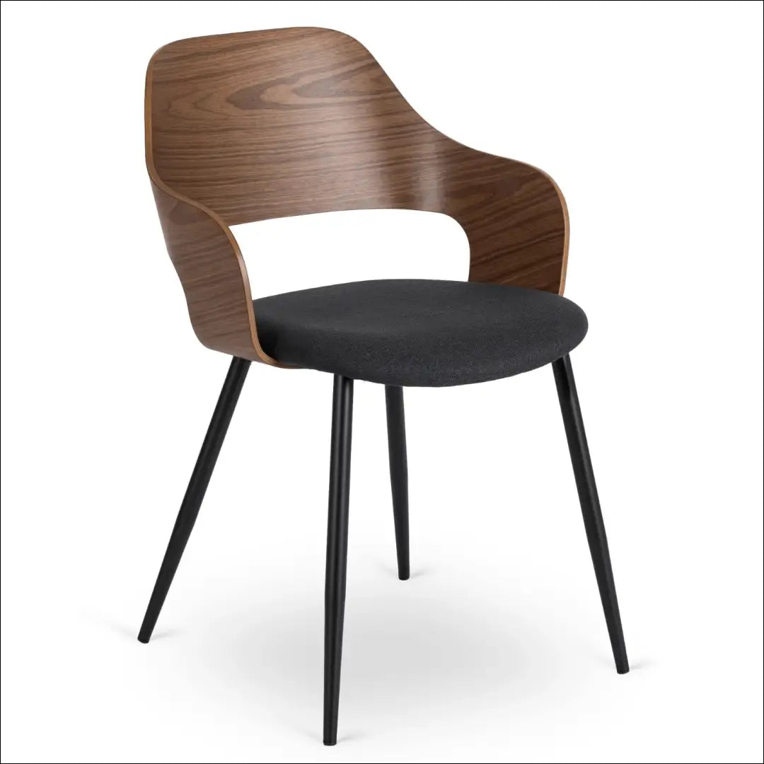 Kėdė su audiniu juodos spalvos / riešuto TE354 - €127 Save 15% 100-200, __label:Pristatymas 5-14 d.d., elite, Krzesła,
