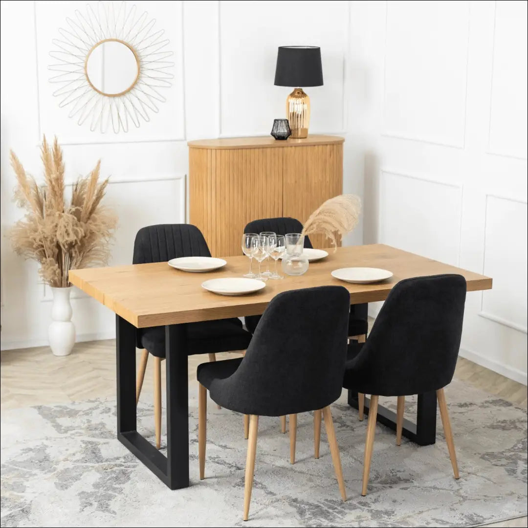 Kėdė su audiniu juodos spalvos TE334 - €60 Save 15% 50-100, __label:Pristatymas 5-14 d.d., elite, Krzesła, spalva-juoda