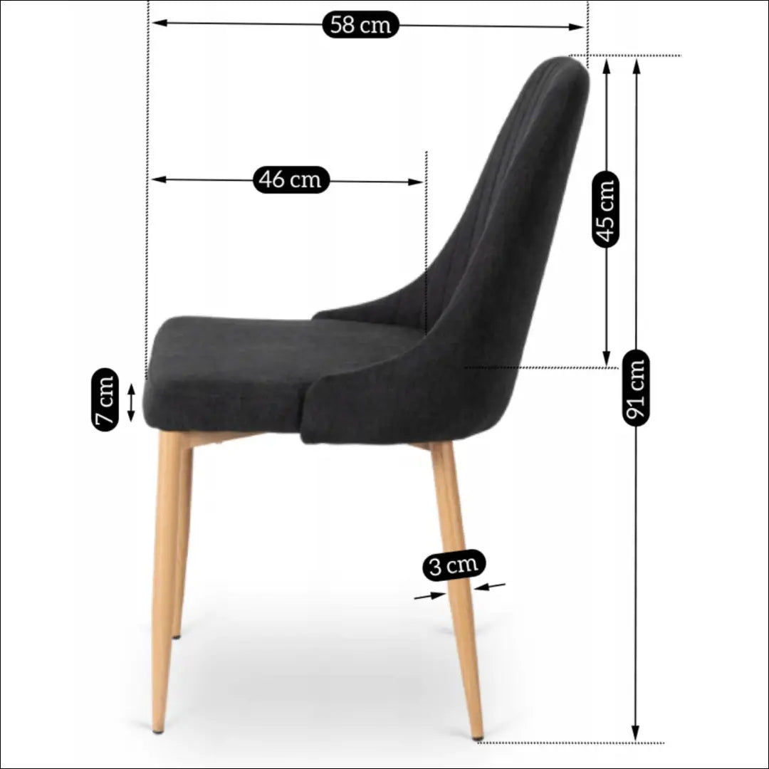 Kėdė su audiniu juodos spalvos TE334 - €60 Save 15% 50-100, __label:Pristatymas 5-14 d.d., elite, Krzesła, spalva-juoda