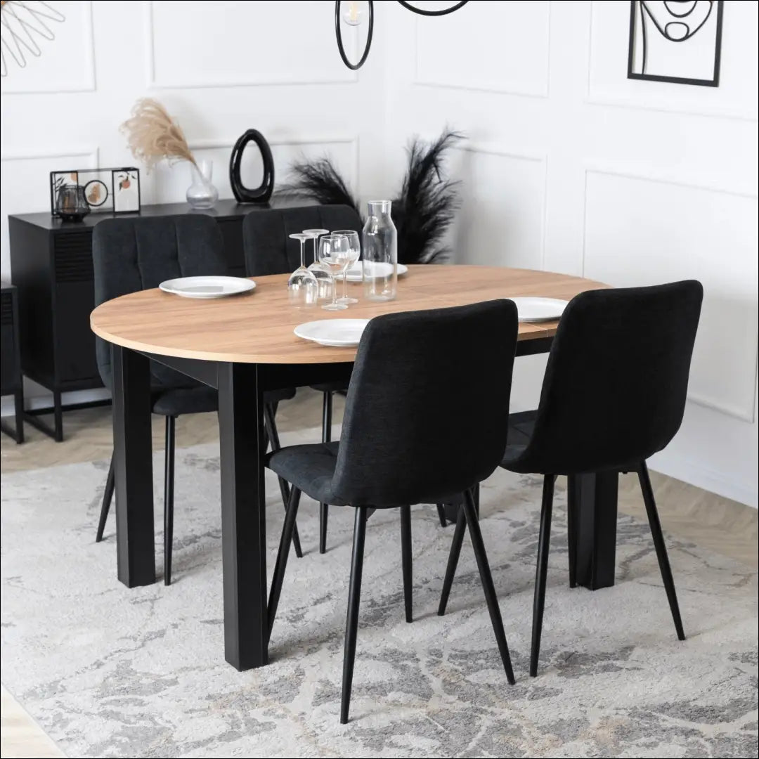 Kėdė su audiniu juodos spalvos TE426 - €34 Save 15% 25-50, __label:Pristatymas 5-14 d.d., elite, Krzesła, spalva-juoda