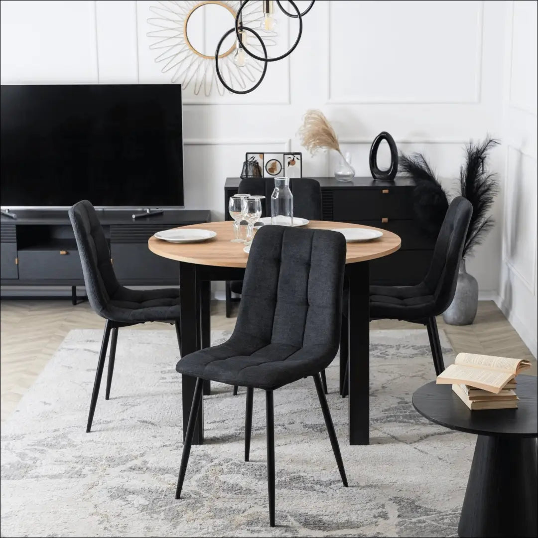 Kėdė su audiniu juodos spalvos TE426 - €34 Save 15% 25-50, __label:Pristatymas 5-14 d.d., elite, Krzesła, spalva-juoda