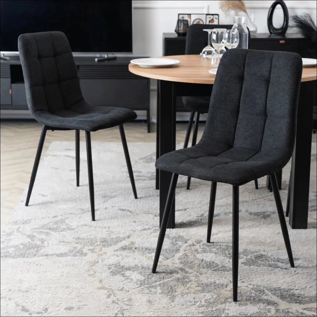 Kėdė su audiniu juodos spalvos TE426 - €34 Save 15% 25-50, __label:Pristatymas 5-14 d.d., elite, Krzesła, spalva-juoda
