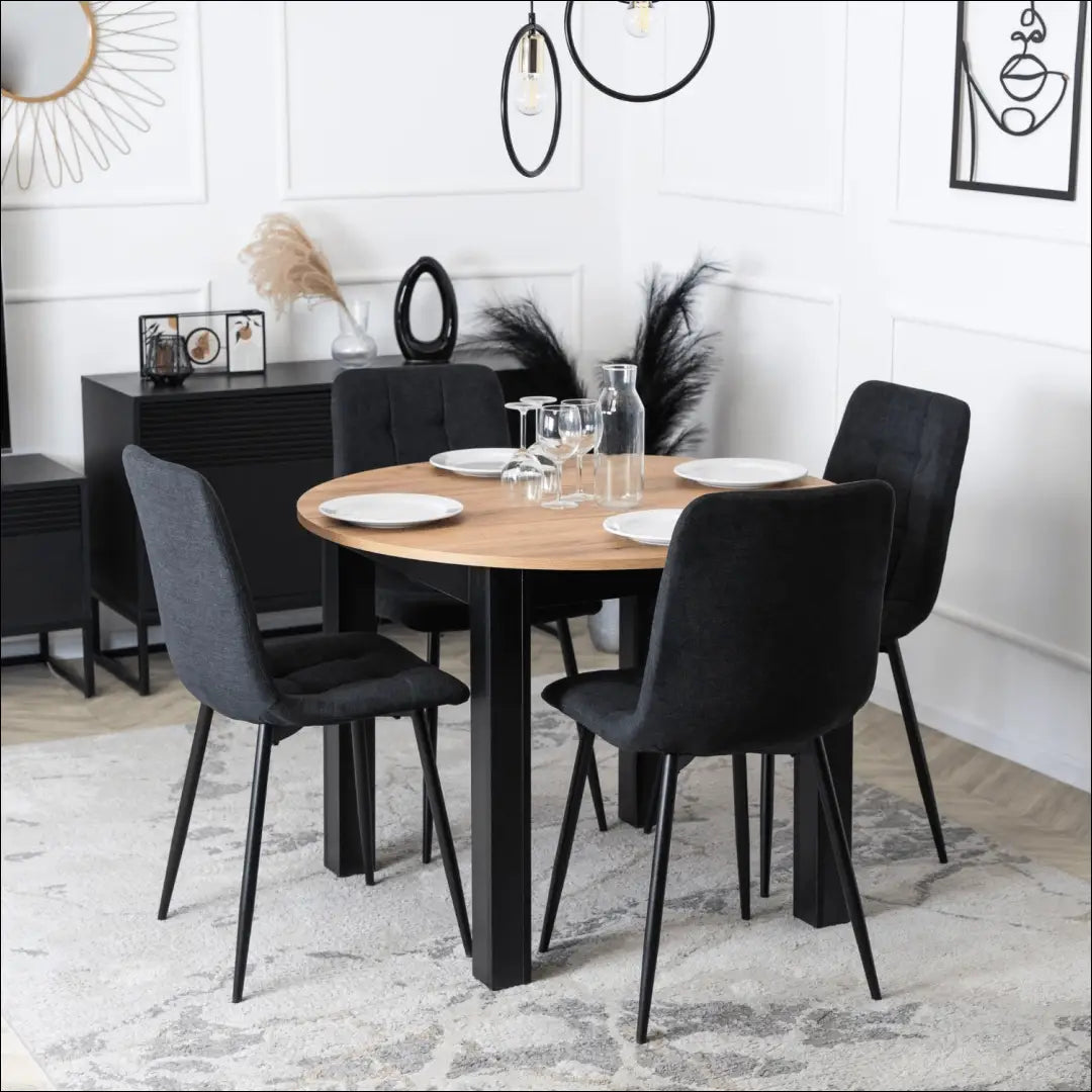 Kėdė su audiniu juodos spalvos TE426 - €34 Save 15% 25-50, __label:Pristatymas 5-14 d.d., elite, Krzesła, spalva-juoda