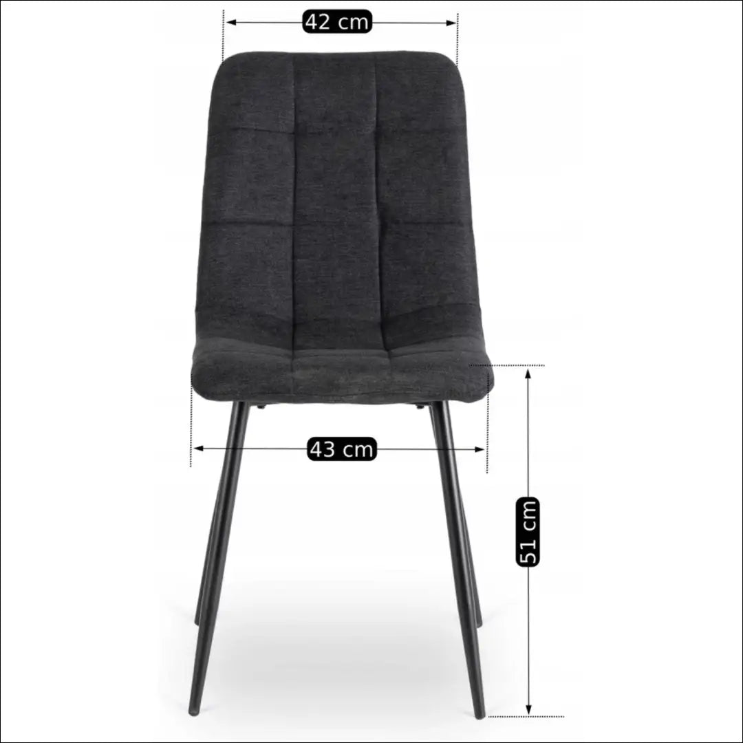 Kėdė su audiniu juodos spalvos TE426 - €34 Save 15% 25-50, __label:Pristatymas 5-14 d.d., elite, Krzesła, spalva-juoda
