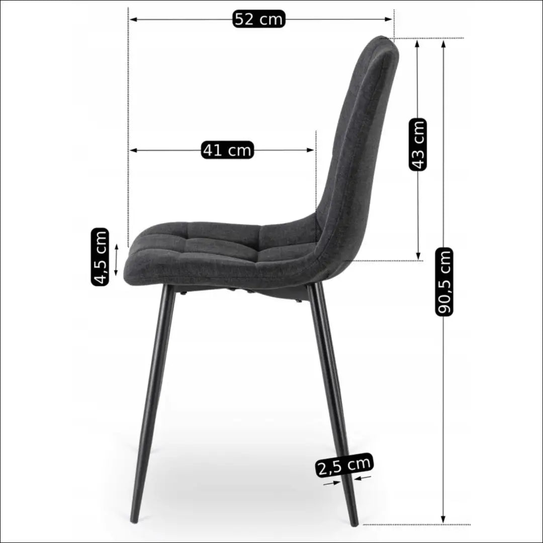 Kėdė su audiniu juodos spalvos TE426 - €34 Save 15% 25-50, __label:Pristatymas 5-14 d.d., elite, Krzesła, spalva-juoda