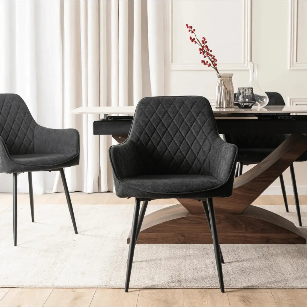 Kėdė su audiniu juodos spalvos TE914 - €53 Save 15% 50-100, __label:Pristatymas 5-14 d.d., elite, Krzesła, uzsakomi