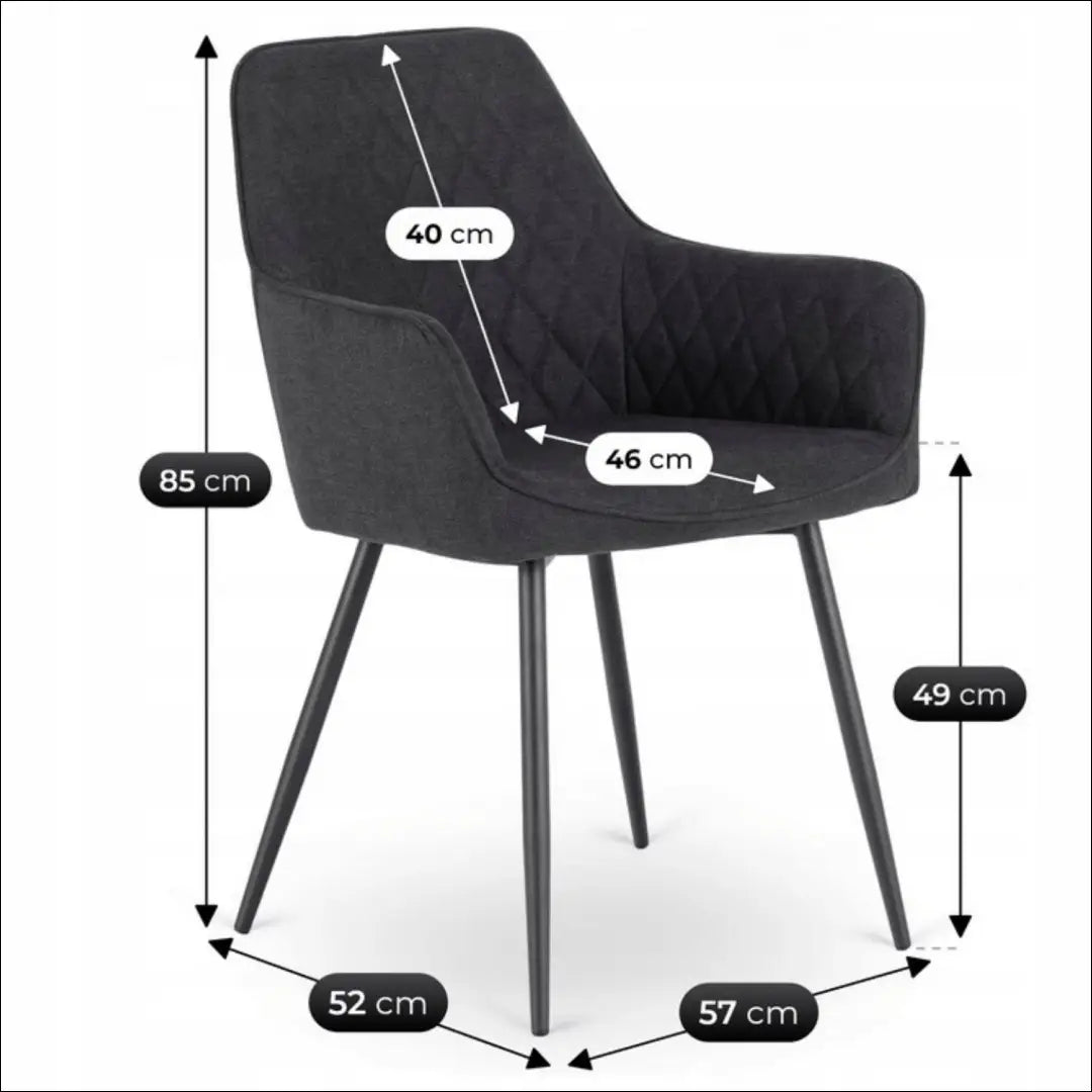 Kėdė su audiniu juodos spalvos TE914 - €53 Save 15% 50-100, __label:Pristatymas 5-14 d.d., elite, Krzesła, spalva-juoda