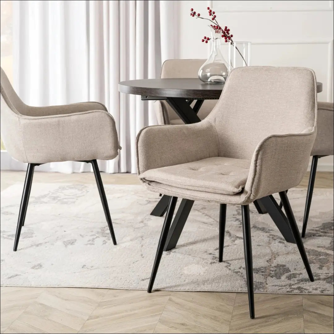 Kėdė su audiniu kreminės spalvos TE1008 - €67 Save 15% 50-100, __label:Pristatymas 5-14 d.d., elite, Krzesła,