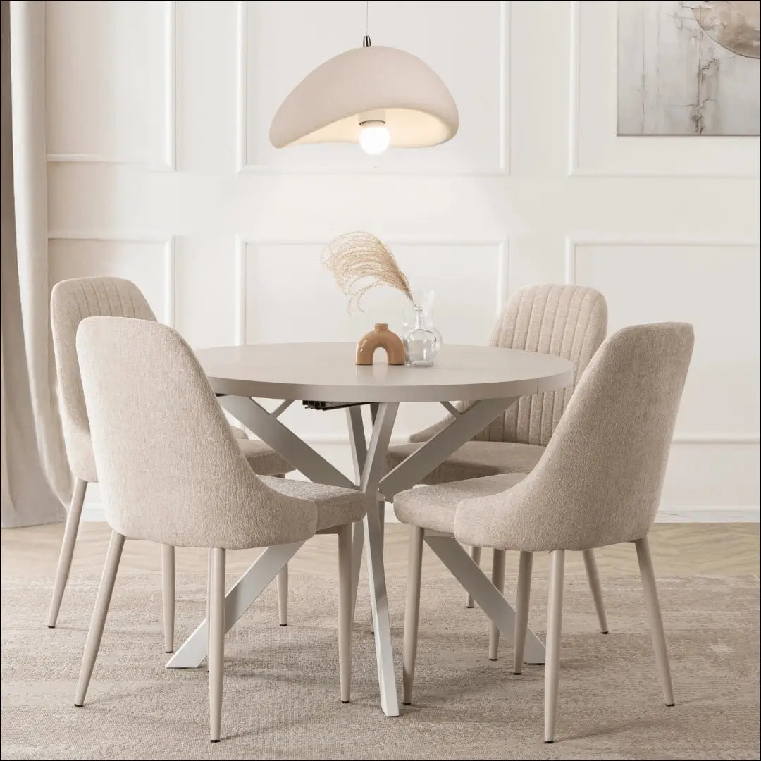 Kėdė su audiniu kreminės spalvos TE913 - €62 Save 15% 50-100, __label:Pristatymas 5-14 d.d., elite, Krzesła,