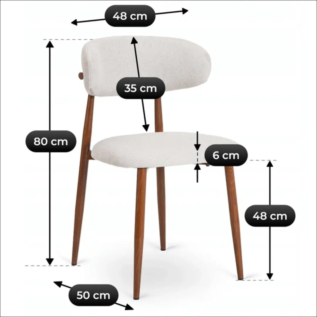 Kėdė su audiniu pilkos spalvos / riešuto TE781 - €73 Save 15% 50-100, __label:Pristatymas 5-14 d.d., elite, Krzesła,