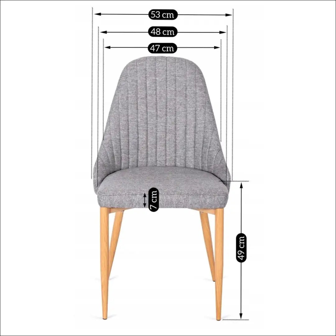 Kėdė su audiniu pilkos spalvos TE072 - €62 Save 15% 50-100, __label:Pristatymas 5-14 d.d., elite, Krzesła, spalva-pilka