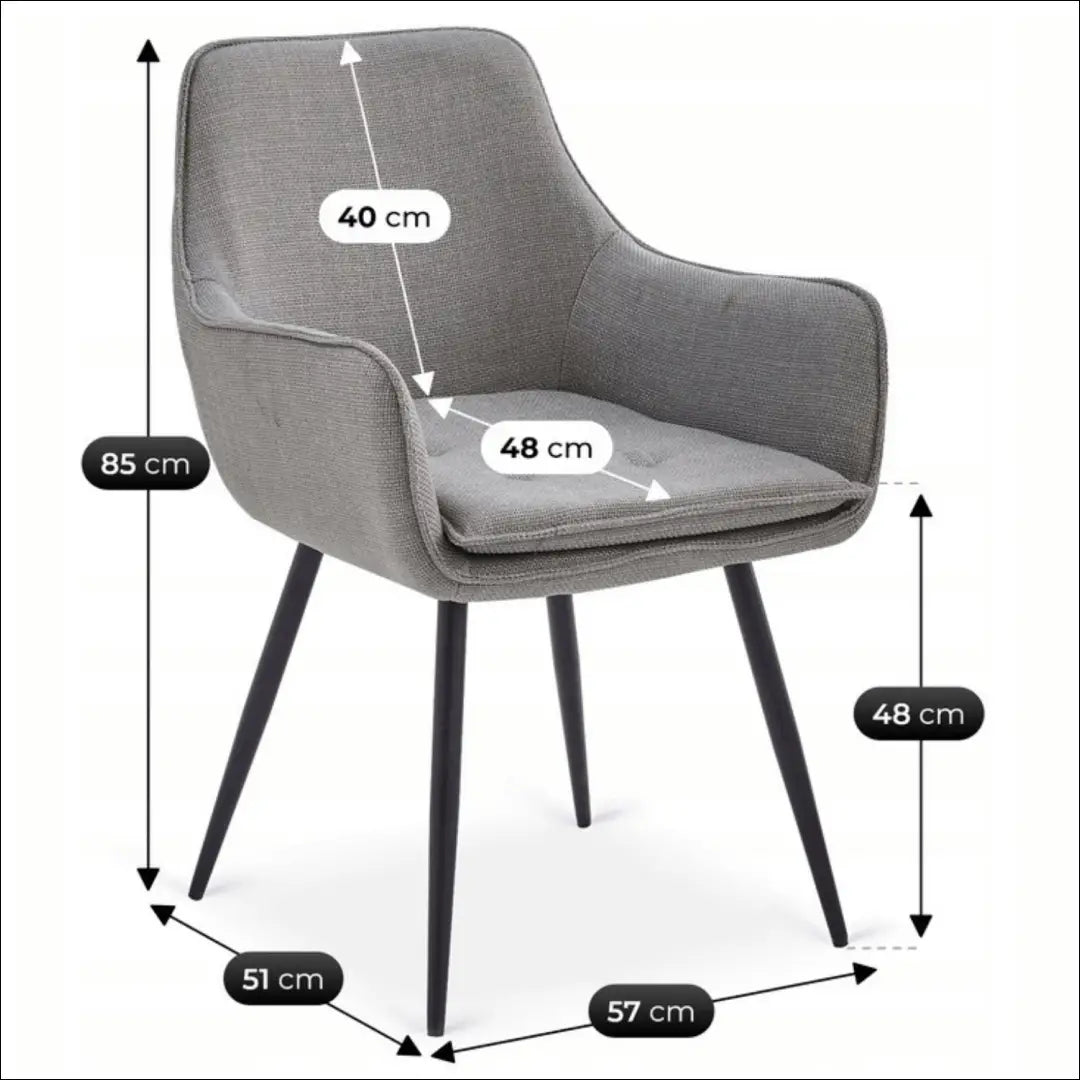 Kėdė su audiniu pilkos spalvos TE1007 - €67 Save 15% 50-100, __label:Pristatymas 5-14 d.d., elite, Krzesła,