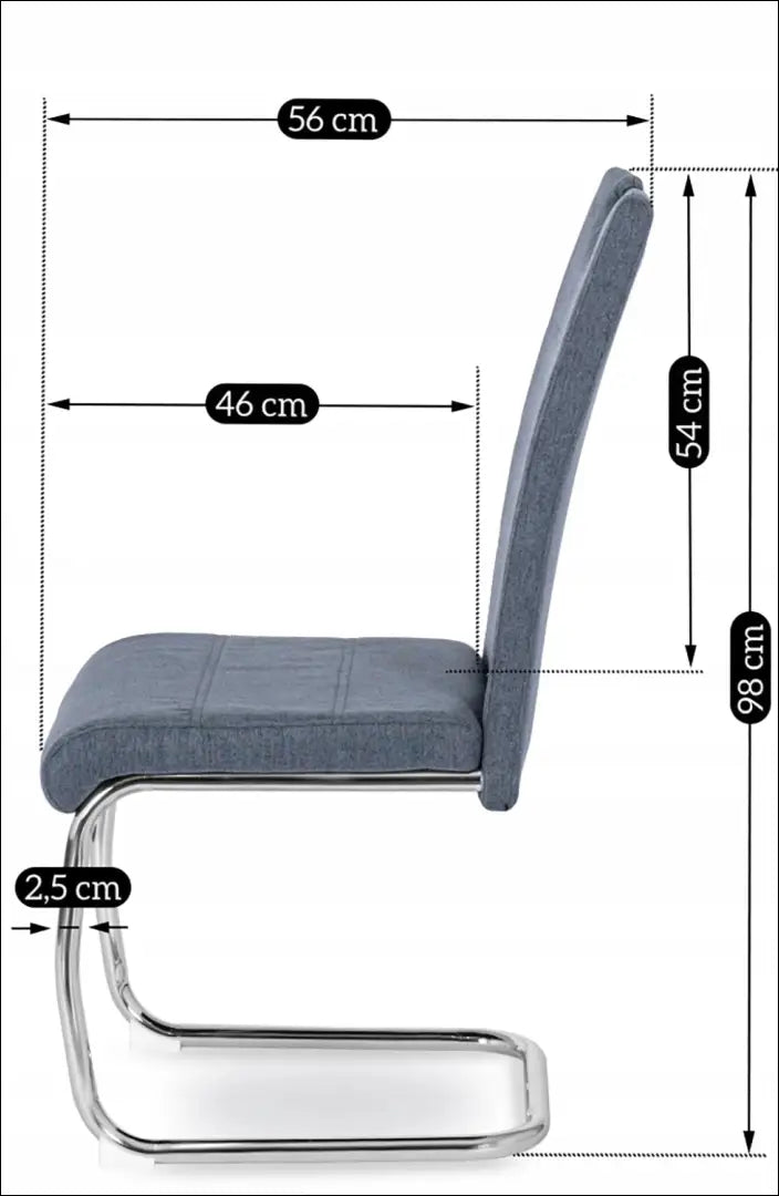 Kėdė su audiniu pilkos spalvos TE169 - €54 Save 15% 50-100, __label:Pristatymas 5-14 d.d., elite, Krzesła, spalva-pilka