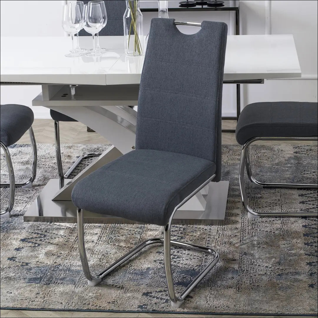 Kėdė su audiniu pilkos spalvos TE169 - €54 Save 15% 50-100, __label:Pristatymas 5-14 d.d., elite, Krzesła, spalva-pilka