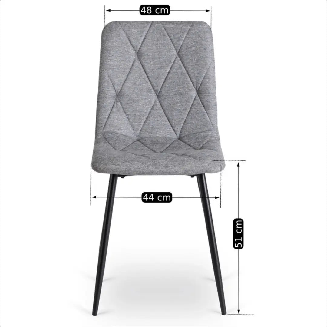 Kėdė su audiniu pilkos spalvos TE424 - €35 Save 15% 25-50, __label:Pristatymas 5-14 d.d., elite, Krzesła, spalva-pilka