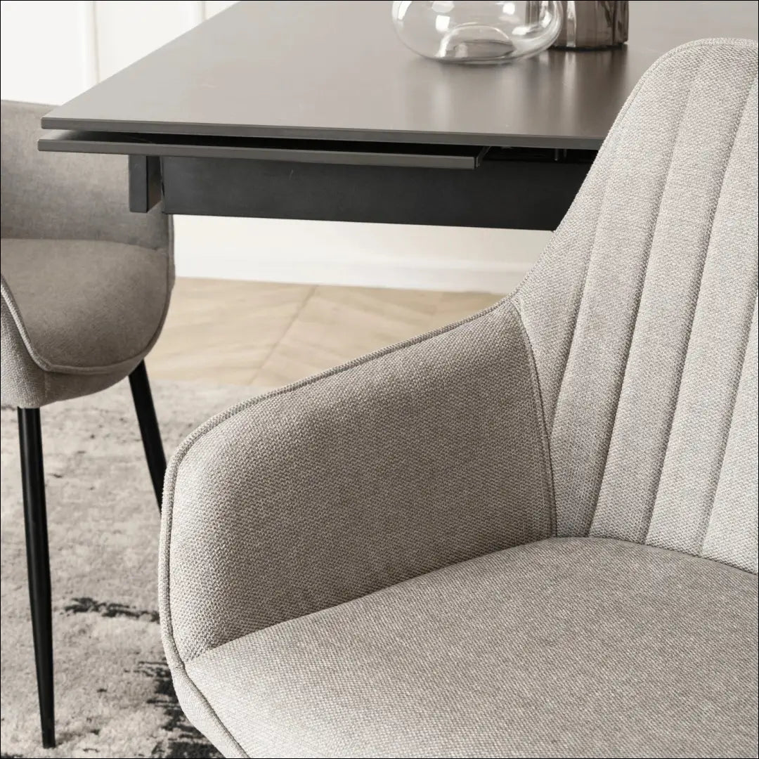 Kėdė su audiniu pilkos spalvos TE803 - €73 Save 15% 50-100, __label:Pristatymas 5-14 d.d., elite, Krzesła, spalva-pilka
