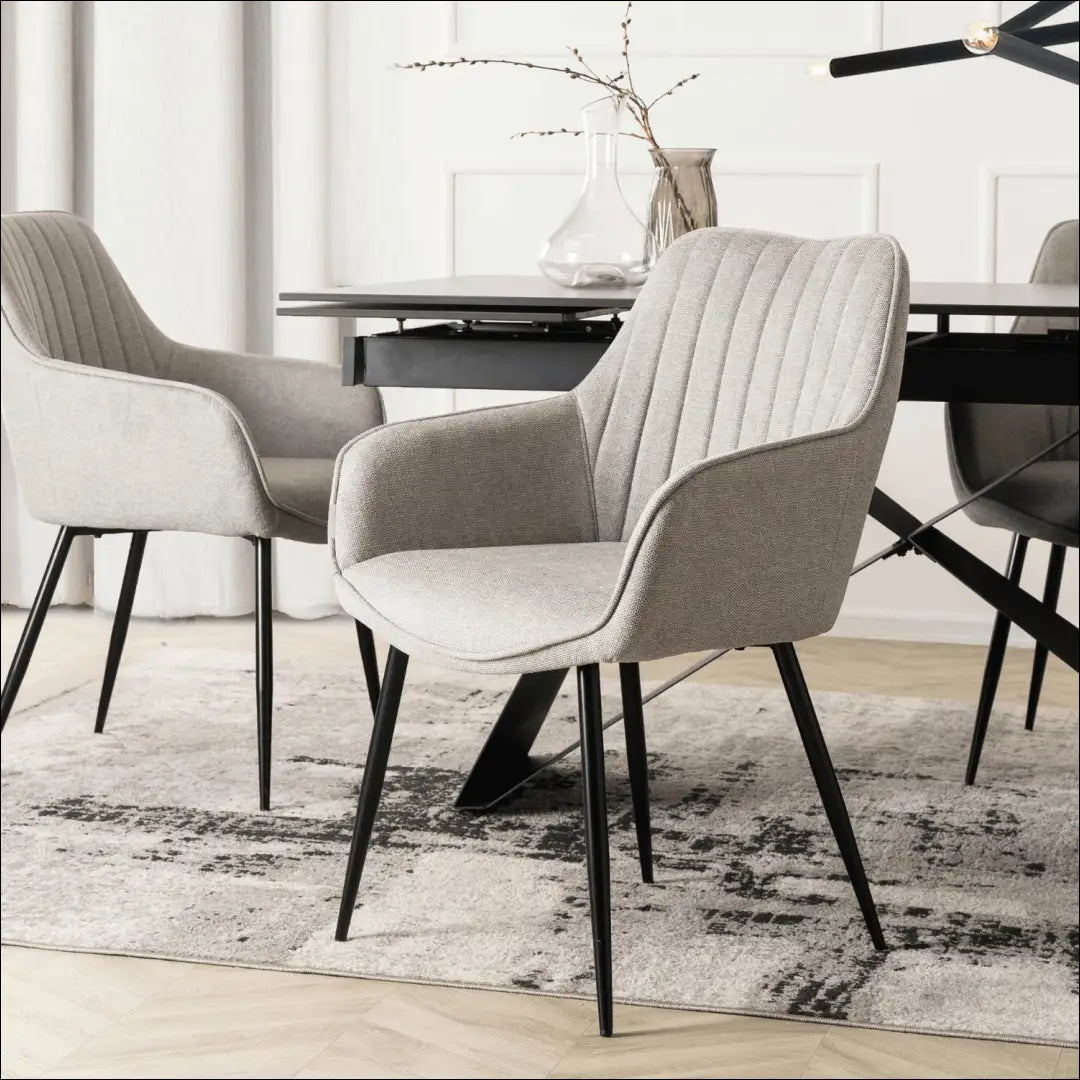 Kėdė su audiniu pilkos spalvos TE803 - €73 Save 15% 50-100, __label:Pristatymas 5-14 d.d., elite, Krzesła, spalva-pilka