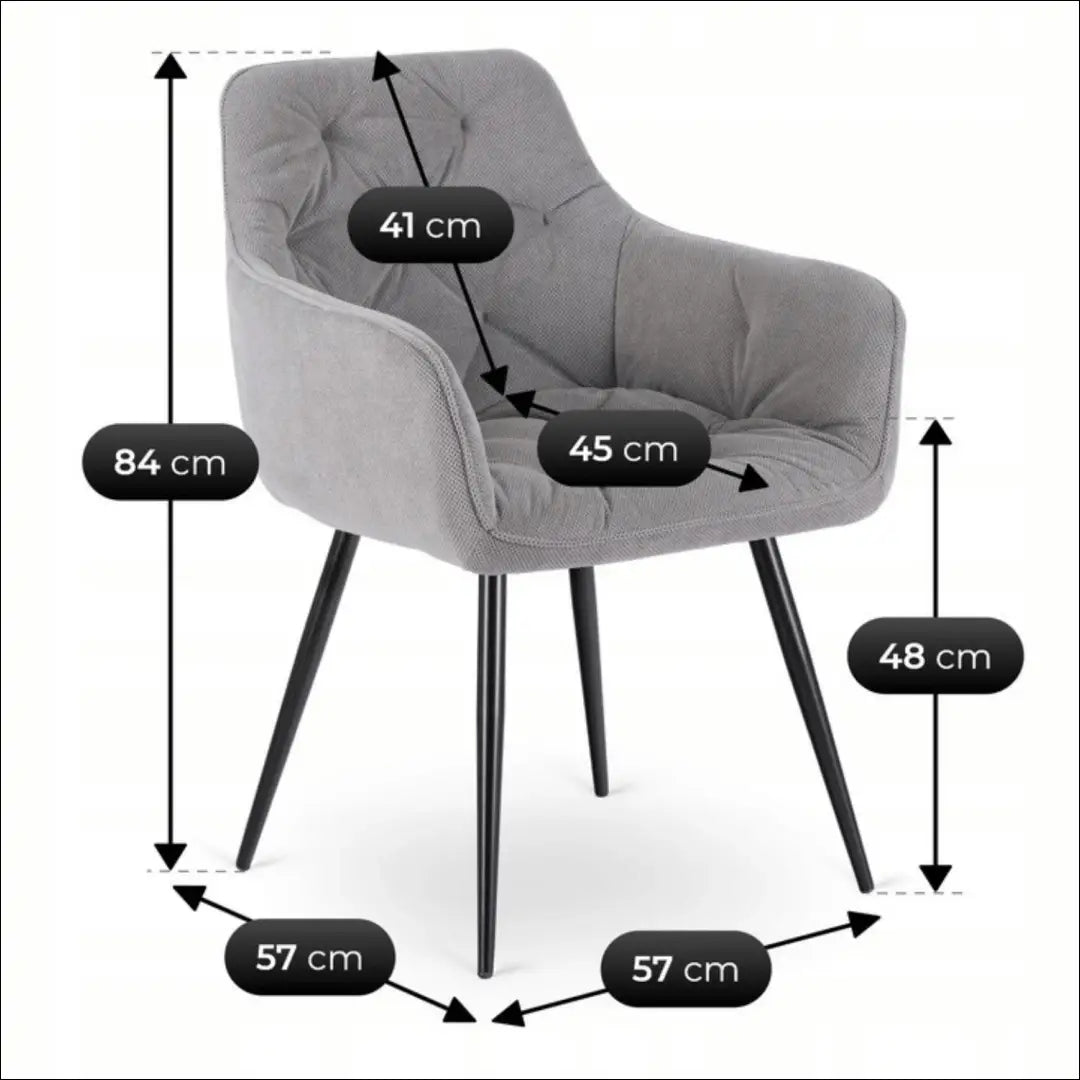 Kėdė su audiniu pilkos spalvos TE831 - €71 Save 15% 50-100, __label:Pristatymas 5-14 d.d., elite, spalva-pilka,