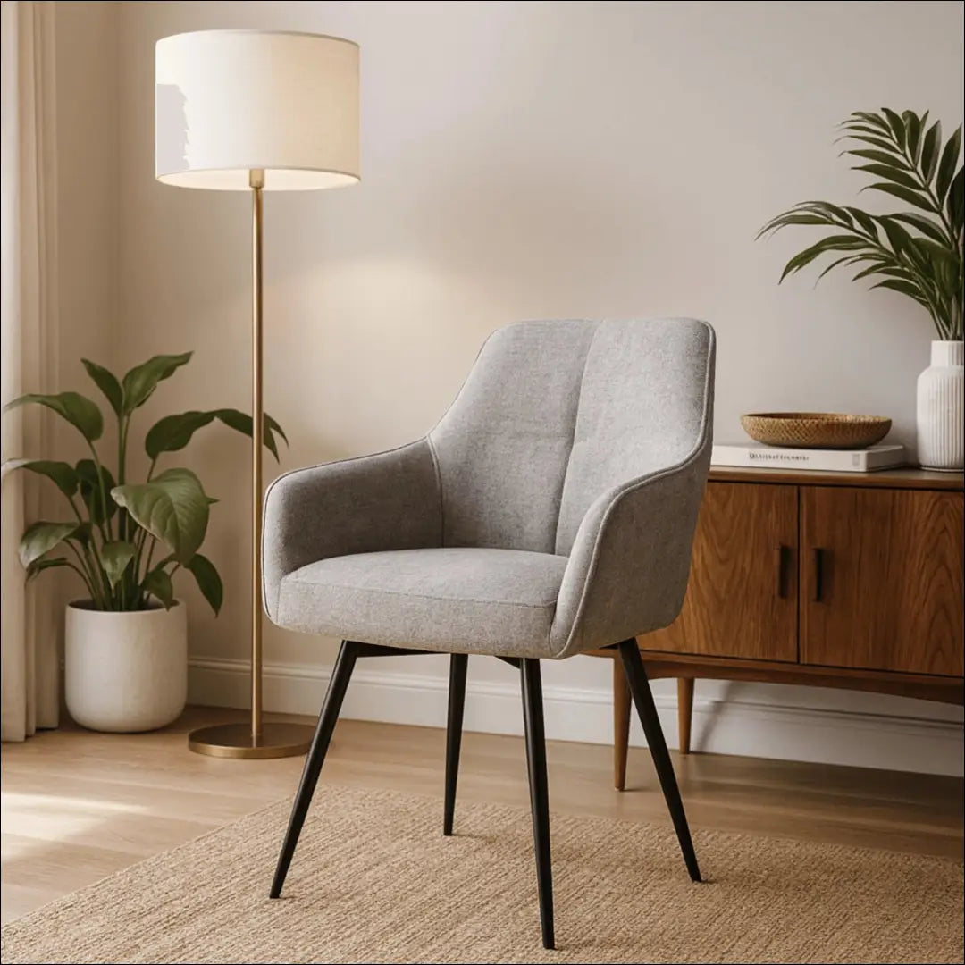 Kėdė su audiniu pilkos spalvos TE839 - €74 Save 15% 50-100, __label:Pristatymas 5-14 d.d., elite, Krzesła, uzsakomi