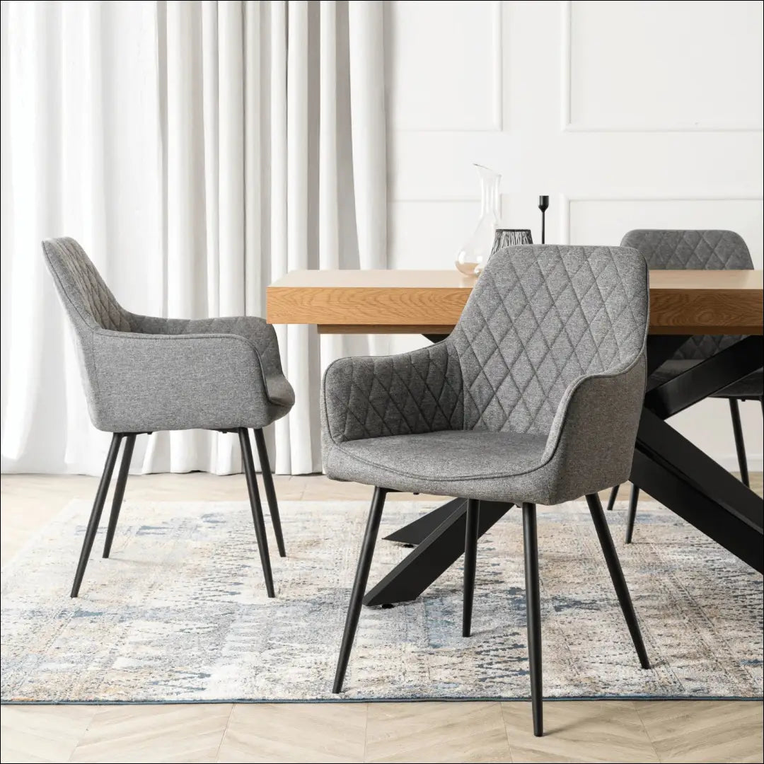 Kėdė su audiniu pilkos spalvos TE916 - €53 Save 15% 50-100, __label:Pristatymas 5-14 d.d., elite, Krzesła, spalva-pilka
