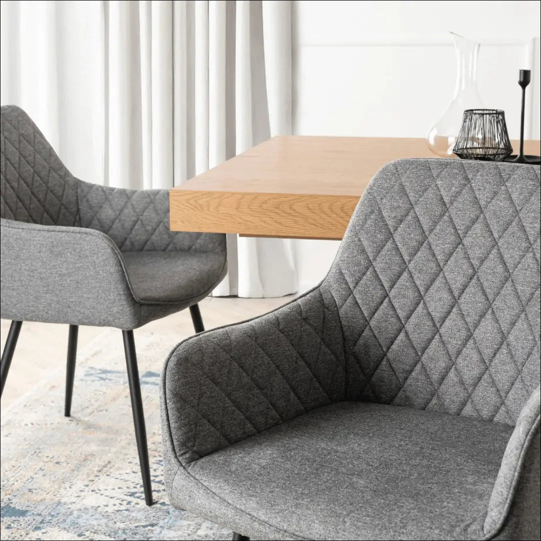 Kėdė su audiniu pilkos spalvos TE916 - €53 Save 15% 50-100, __label:Pristatymas 5-14 d.d., elite, Krzesła, spalva-pilka