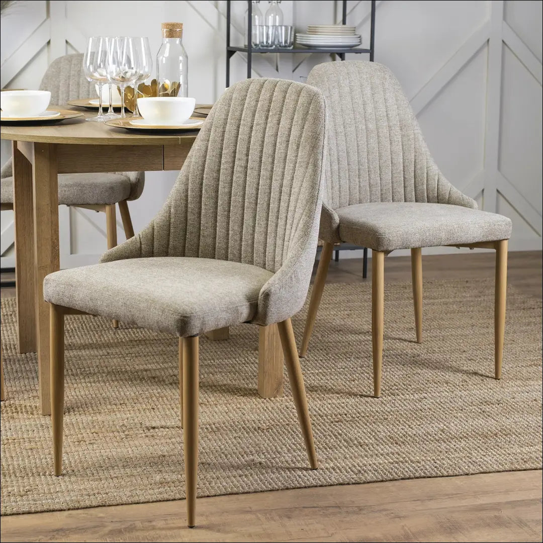 Kėdė su audiniu smėlio spalvos TE071 - €62 Save 15% 50-100, __label:Pristatymas 5-14 d.d., elite, Krzesła,