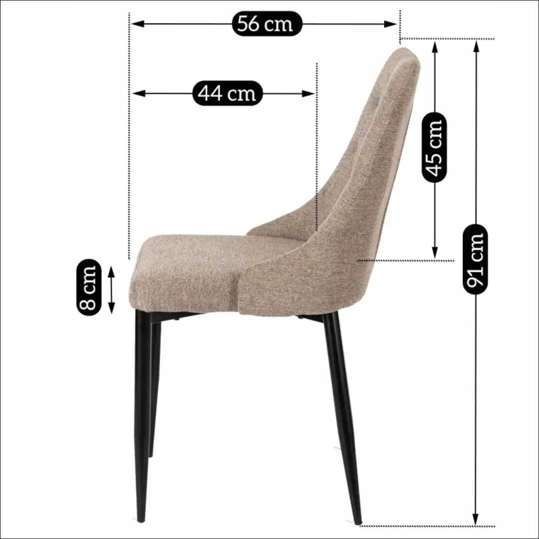 Kėdė su audiniu smėlio spalvos TE356 - €54 Save 15% 50-100, __label:Pristatymas 5-14 d.d., elite, Krzesła,