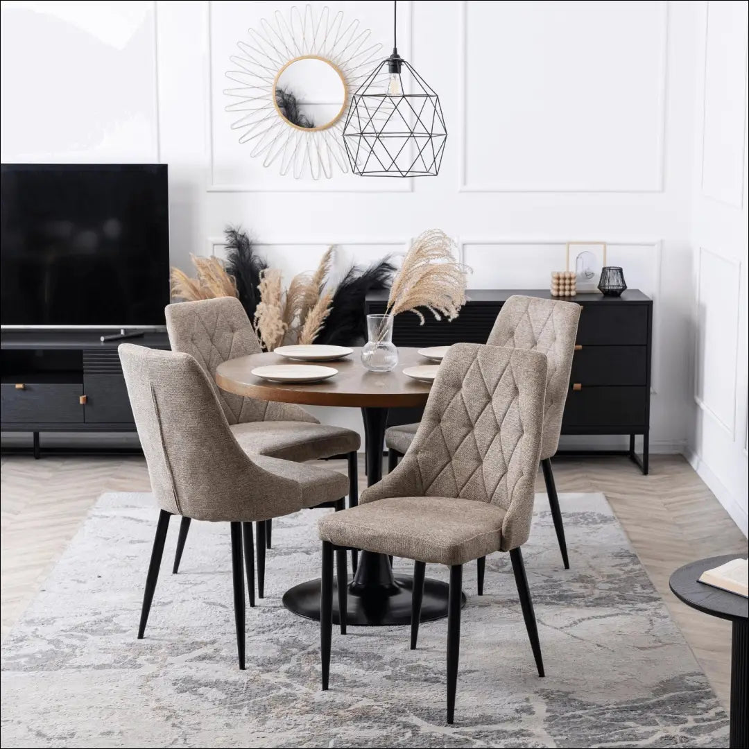 Kėdė su audiniu smėlio spalvos TE356 - €54 Save 15% 50-100, __label:Pristatymas 5-14 d.d., elite, Krzesła,