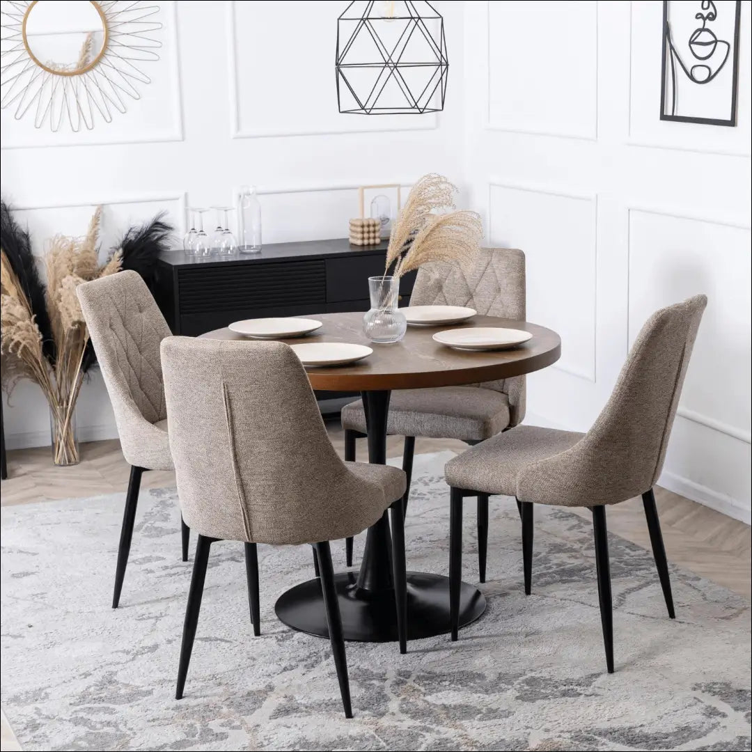 Kėdė su audiniu smėlio spalvos TE356 - €54 Save 15% 50-100, __label:Pristatymas 5-14 d.d., elite, Krzesła,