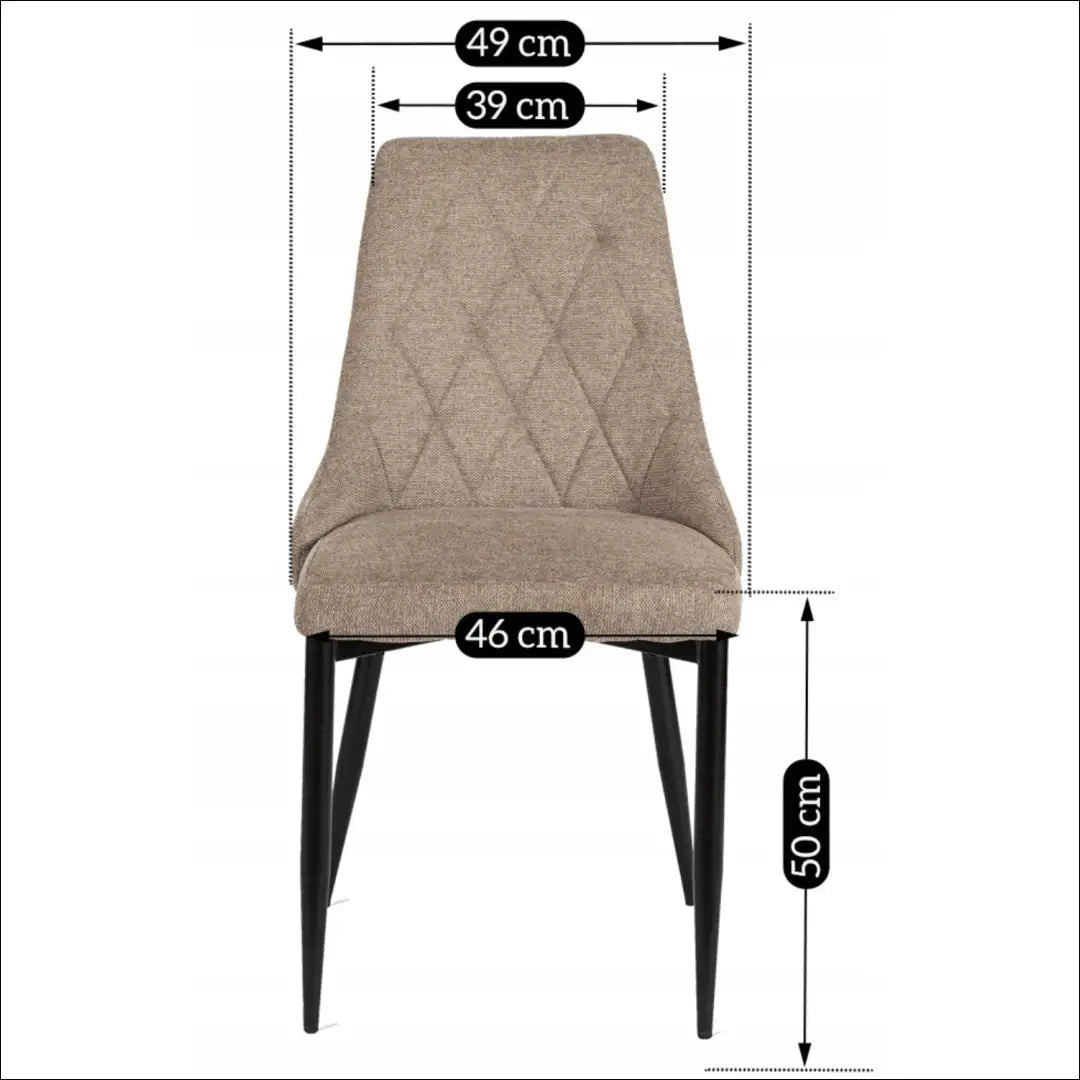 Kėdė su audiniu smėlio spalvos TE356 - €54 Save 15% 50-100, __label:Pristatymas 5-14 d.d., elite, Krzesła,