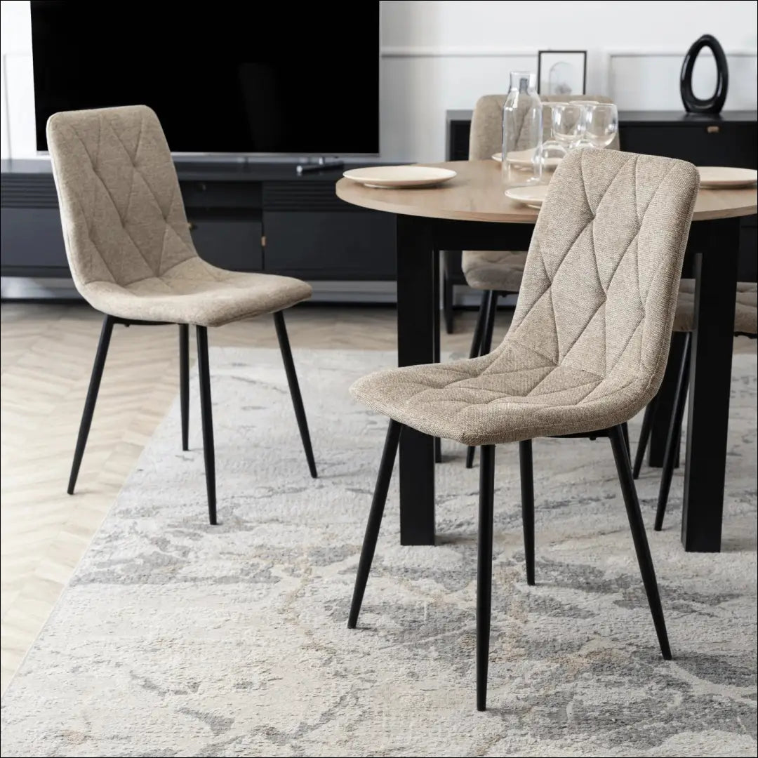 Kėdė su audiniu smėlio spalvos TE423 - €35 Save 15% 25-50, __label:Pristatymas 5-14 d.d., elite, Krzesła, spalva-smelio