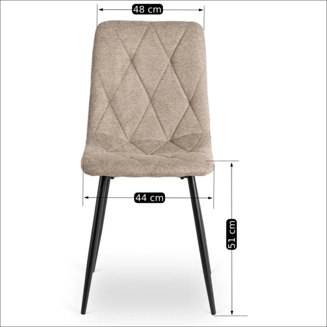 Kėdė su audiniu smėlio spalvos TE423 - €35 Save 15% 25-50, __label:Pristatymas 5-14 d.d., elite, Krzesła, spalva-smelio