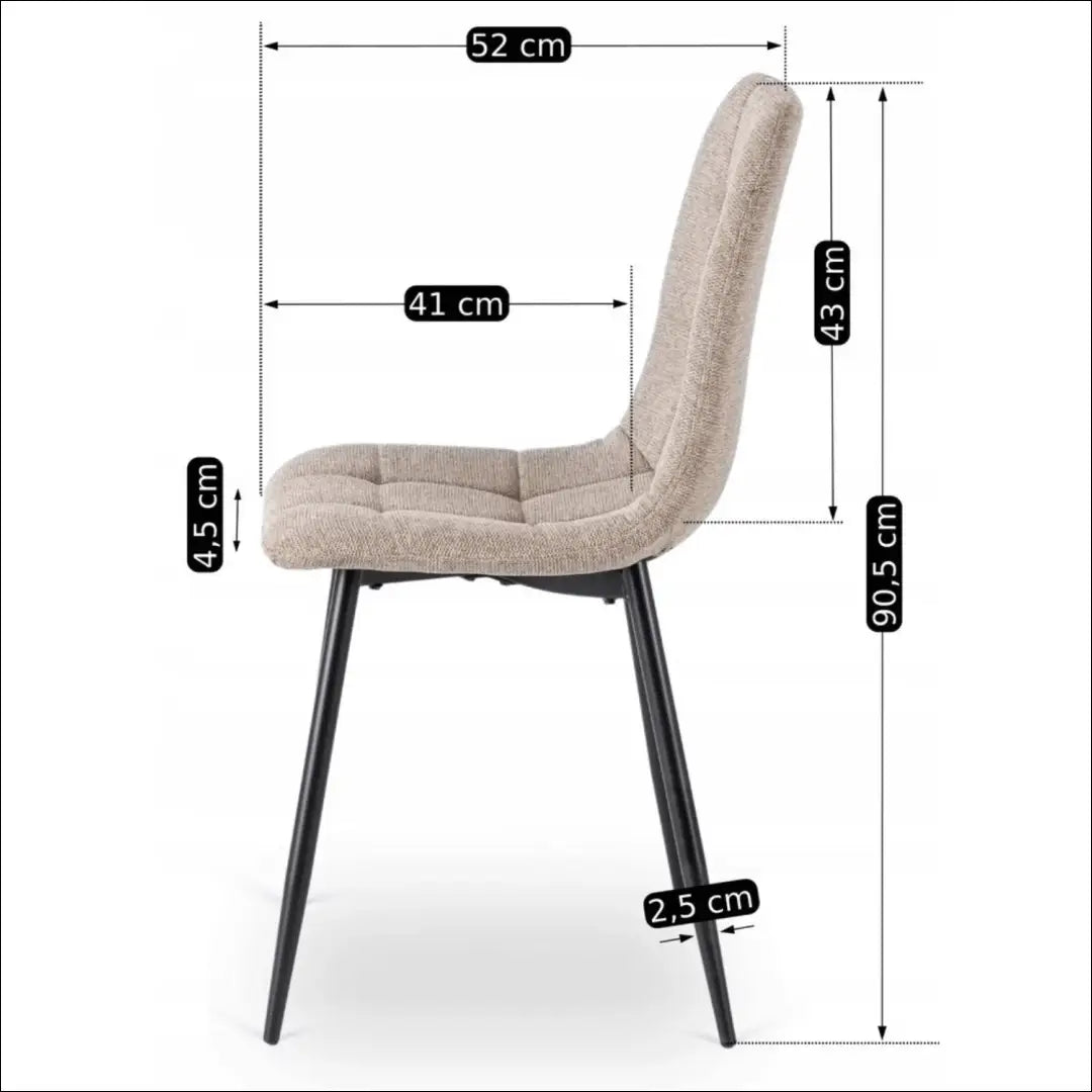 Kėdė su audiniu smėlio spalvos TE427 - €34 Save 15% 25-50, __label:Pristatymas 5-14 d.d., elite, Krzesła, spalva-smelio