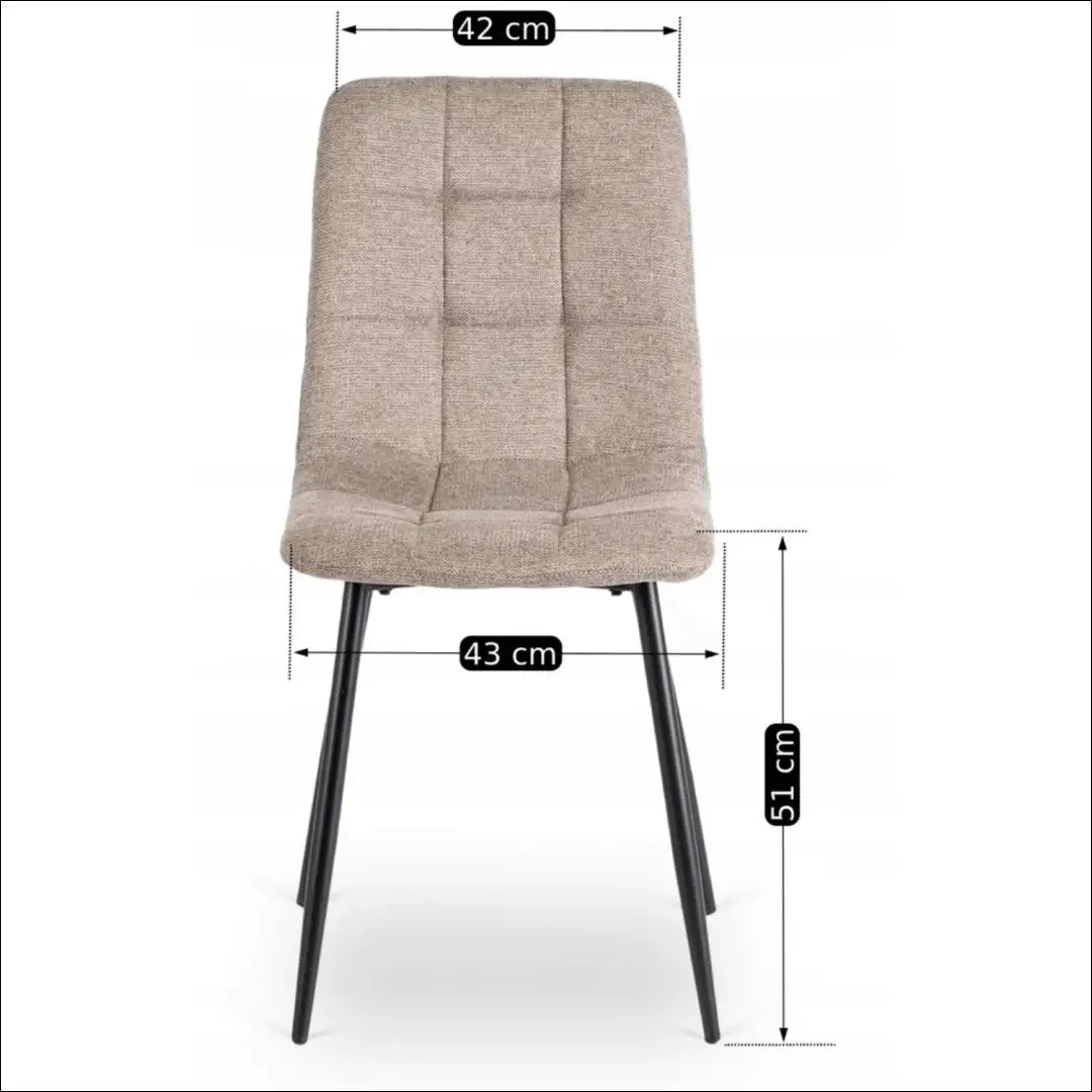 Kėdė su audiniu smėlio spalvos TE427 - €34 Save 15% 25-50, __label:Pristatymas 5-14 d.d., elite, Krzesła, spalva-smelio
