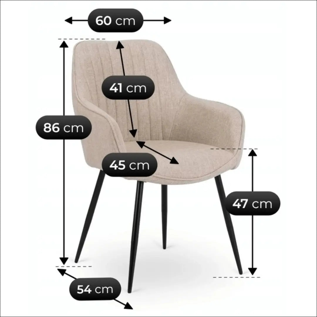 Kėdė su audiniu smėlio spalvos TE804 - €71 Save 15% 50-100, __label:Pristatymas 5-14 d.d., elite, Krzesła,