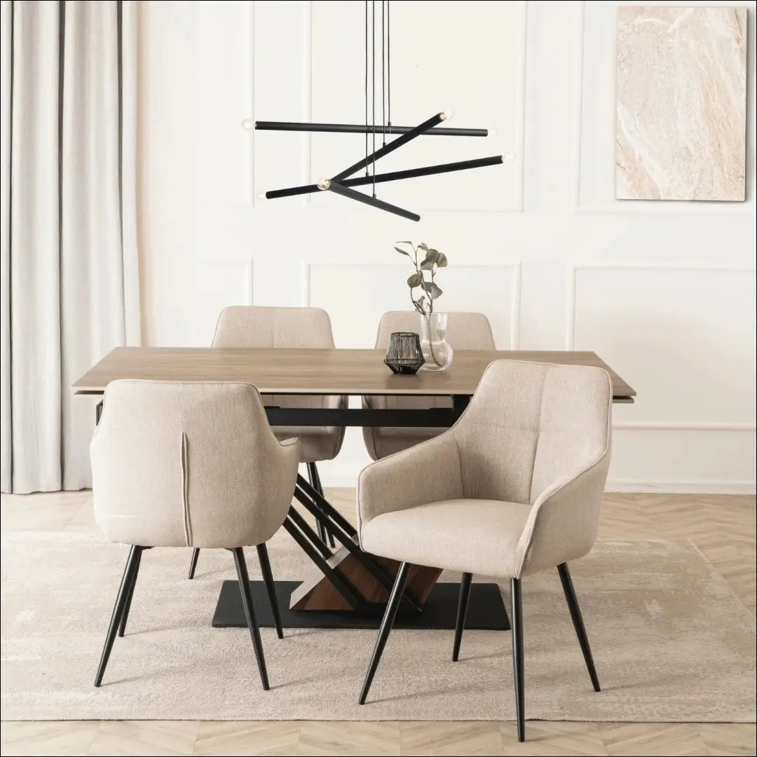 Kėdė su audiniu smėlio spalvos TE837 - €74 Save 15% 50-100, __label:Pristatymas 5-14 d.d., elite, Krzesła, uzsakomi