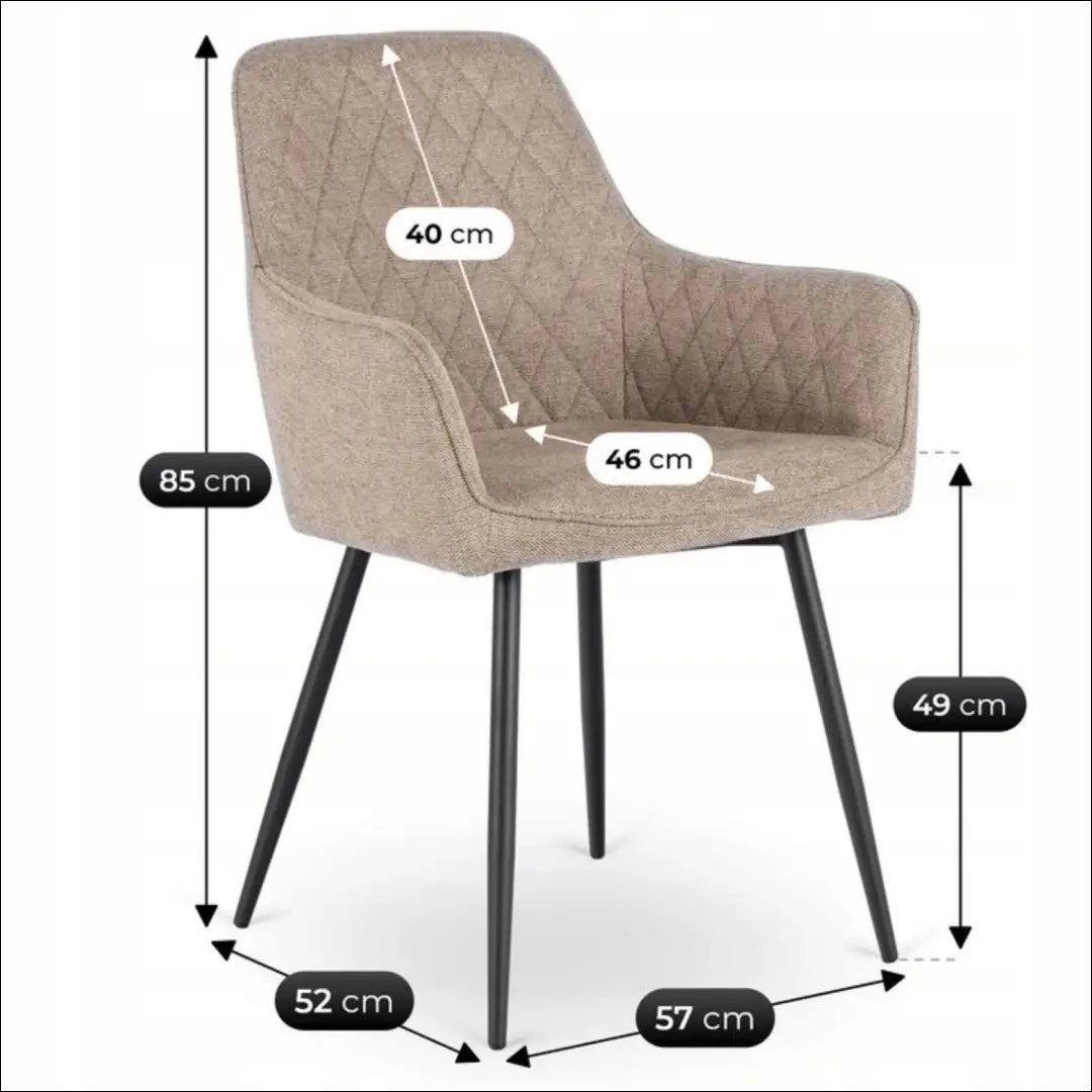 Kėdė su audiniu smėlio spalvos TE915 - €53 Save 15% 50-100, __label:Pristatymas 5-14 d.d., elite, Krzesła,