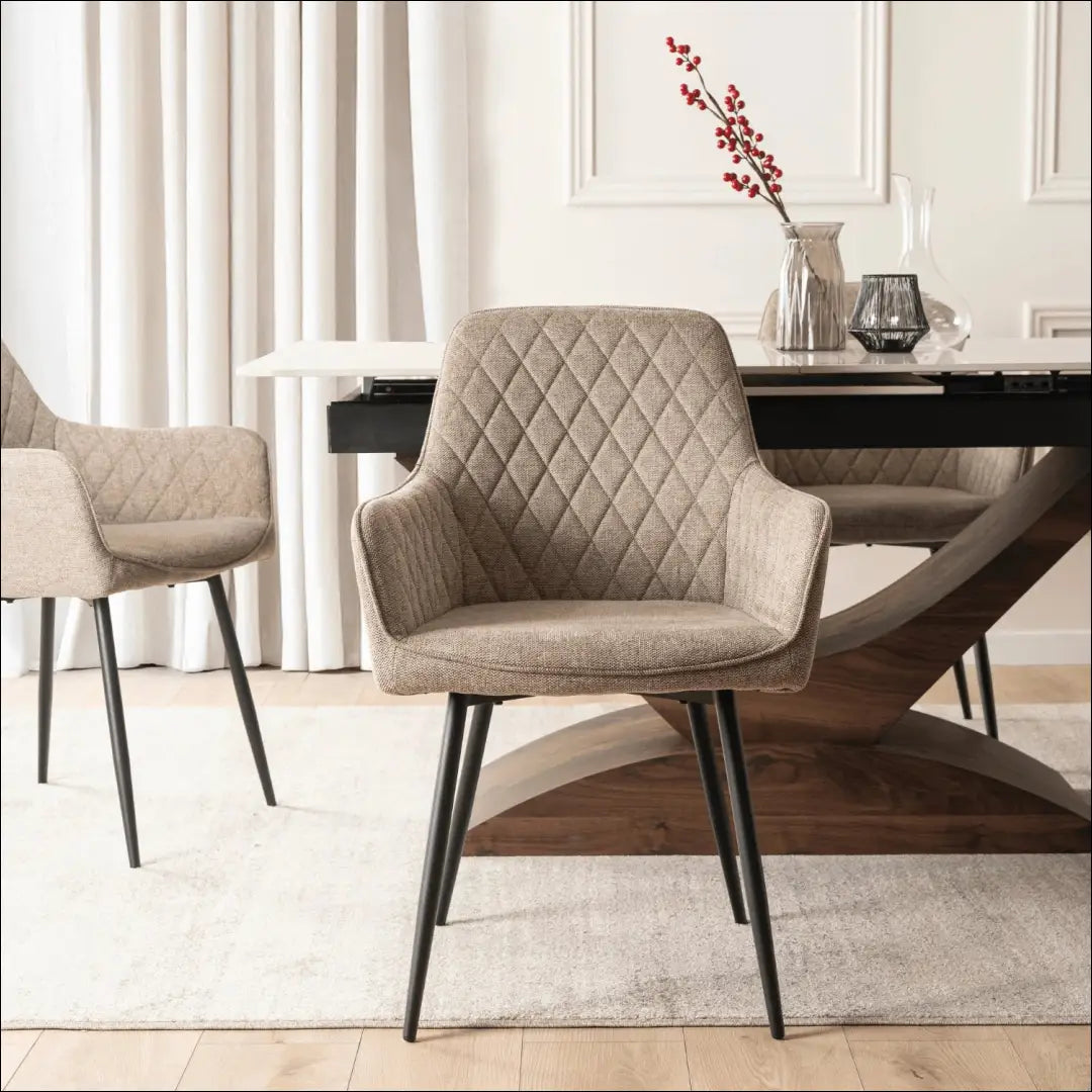 Kėdė su audiniu smėlio spalvos TE915 - €53 Save 15% 50-100, __label:Pristatymas 5-14 d.d., elite, Krzesła, uzsakomi