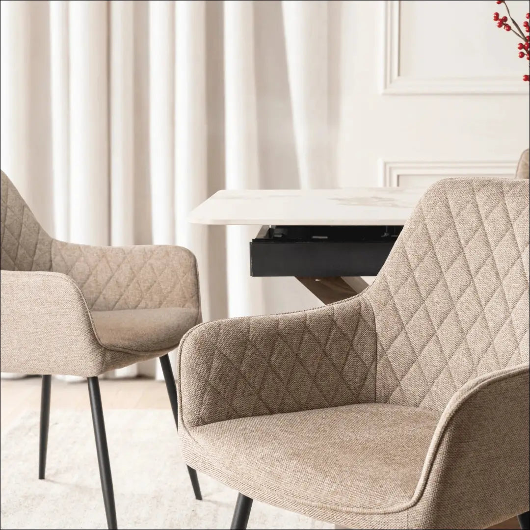 Kėdė su audiniu smėlio spalvos TE915 - €53 Save 15% 50-100, __label:Pristatymas 5-14 d.d., elite, Krzesła,