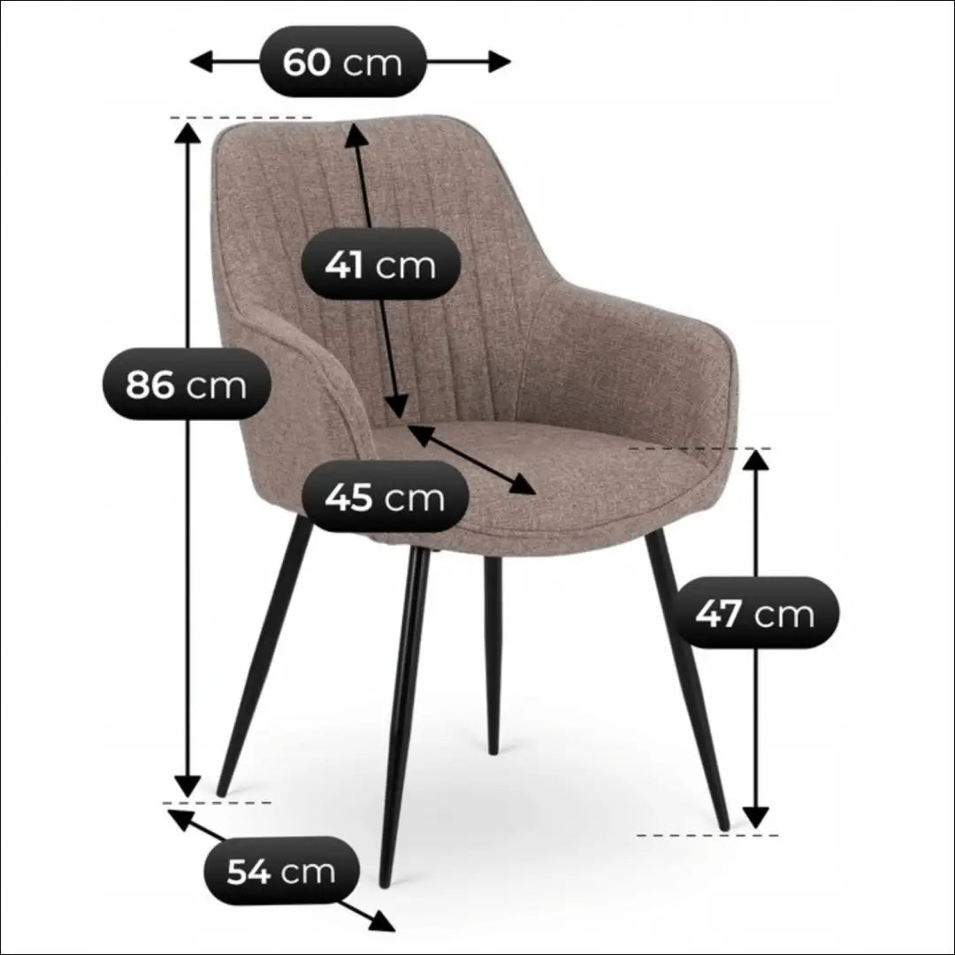 Kėdė su audiniu TE802 - €71 Save 15% 50-100, __label:Pristatymas 5-14 d.d., elite, Krzesła, spalva-kawowy-braz kawowy
