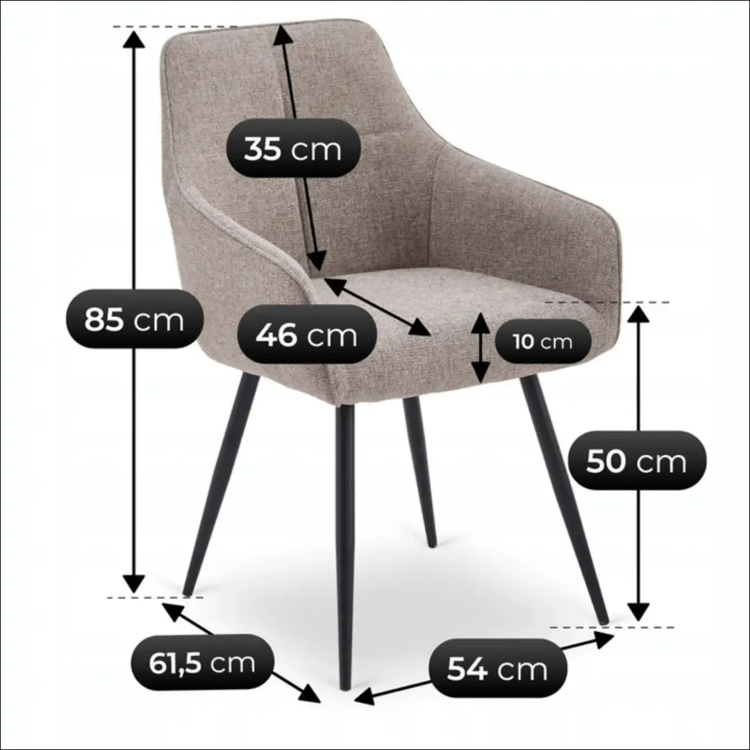 Kėdė su audiniu TE838 - €74 Save 15% 50-100, __label:Pristatymas 5-14 d.d., elite, Krzesła, spalva-cappucino cappucino