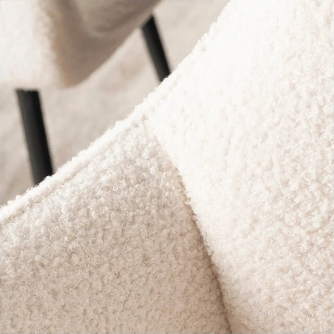 Kėdė su buklė audinio audiniu kreminės spalvos TE841 - €67 Save 15% 50-100, __label:Pristatymas 5-14 d.d., elite,