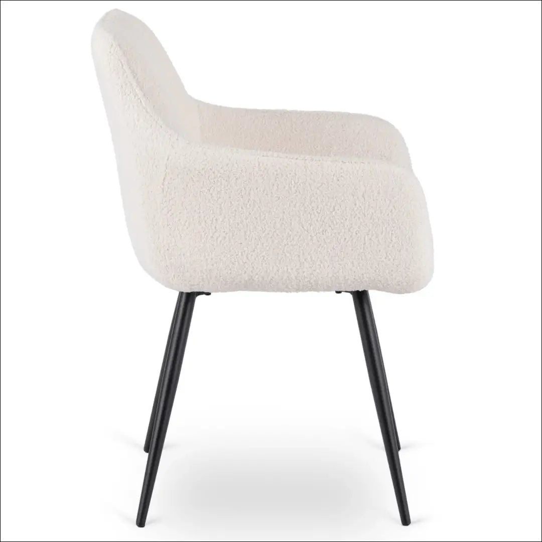 Kėdė su buklė audinio audiniu kreminės spalvos TE841 - €67 Save 15% 50-100, __label:Pristatymas 5-14 d.d., elite,
