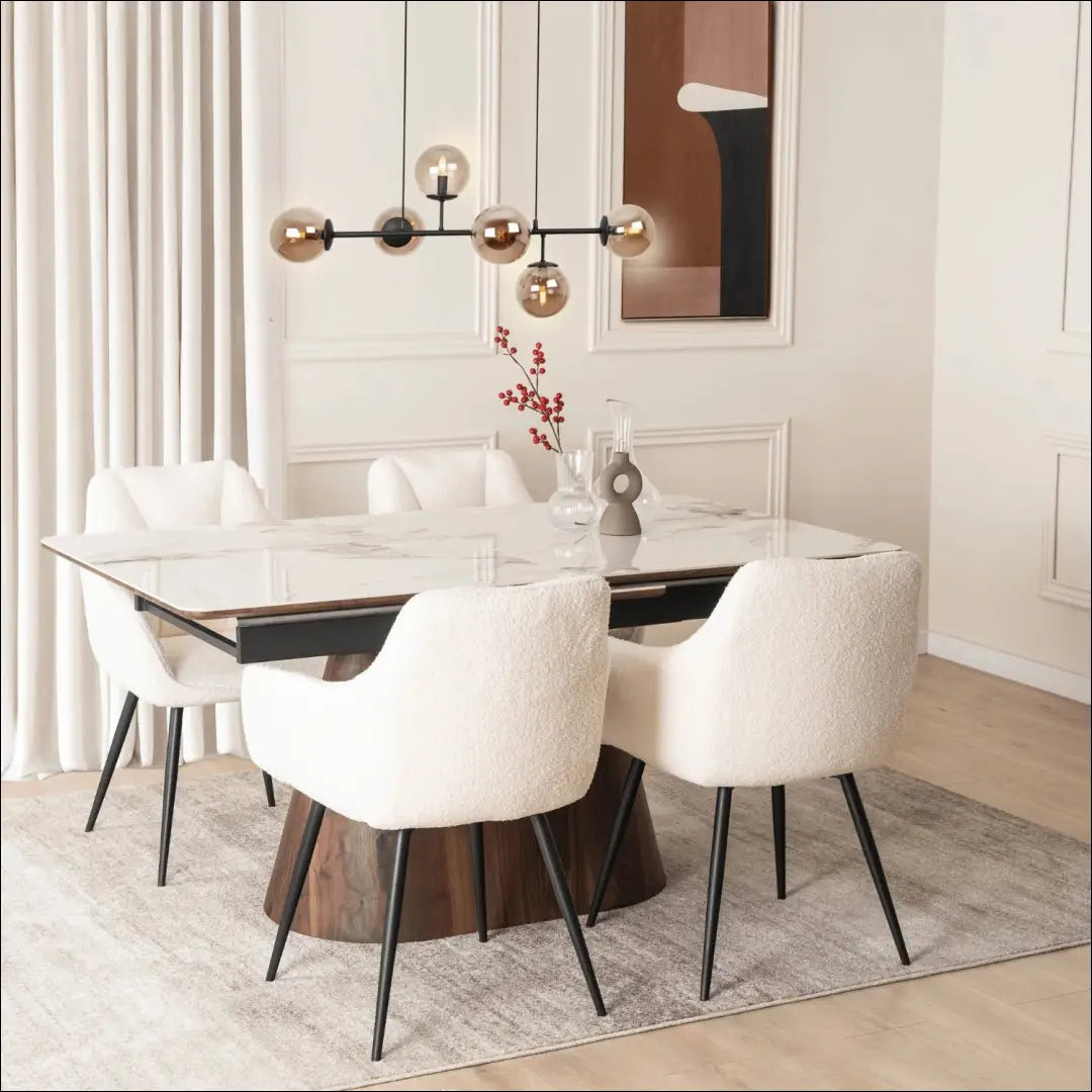 Kėdė su buklė audinio audiniu kreminės spalvos TE841 - €67 Save 15% 50-100, __label:Pristatymas 5-14 d.d., elite,