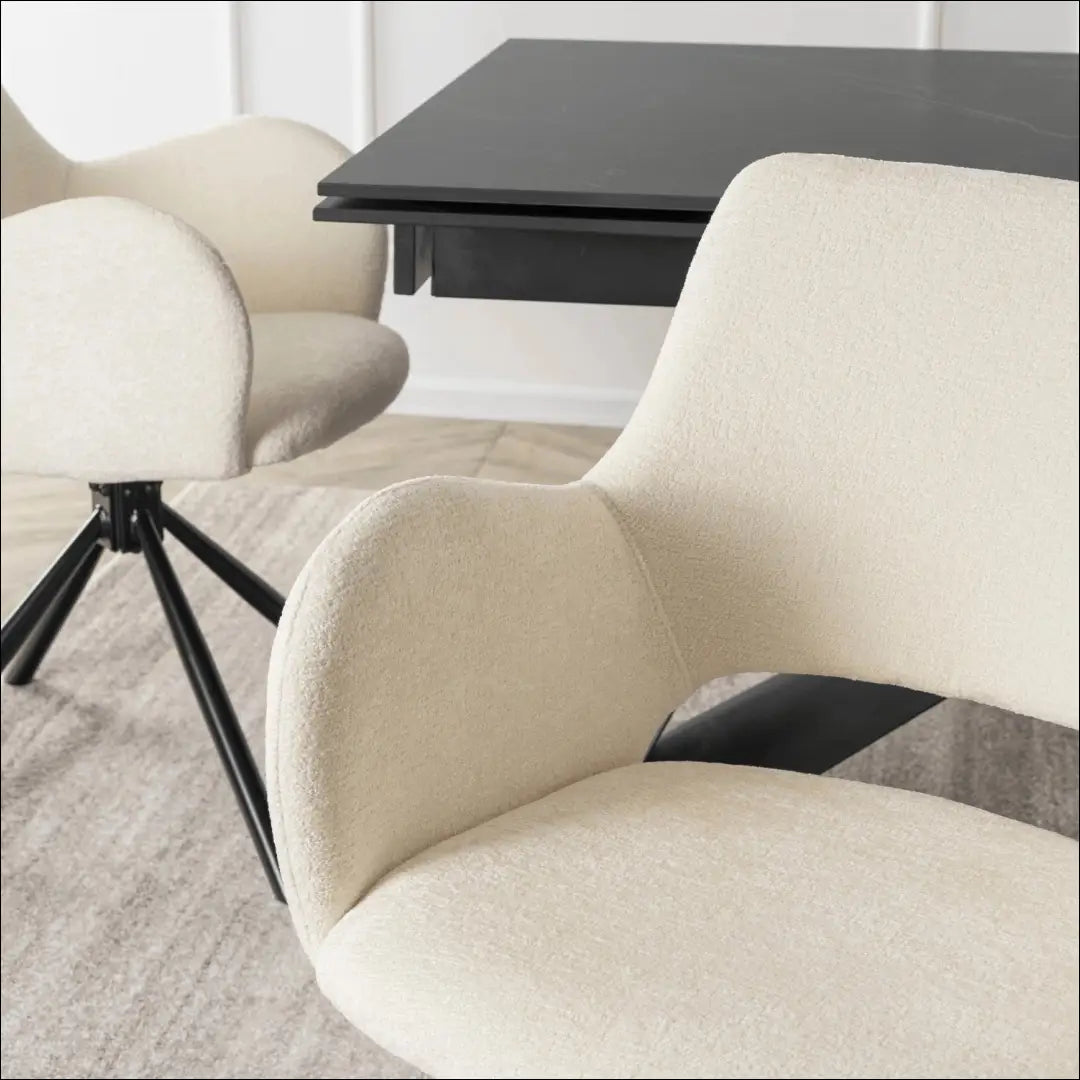 Kėdė su buklė audinio audiniu kreminės spalvos TE843 - €95 Save 15% 50-100, __label:Pristatymas 5-14 d.d., elite,